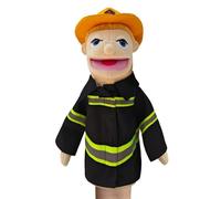 Marionnette de Pompier - Peluche PP en Coton, détective Ouvrier agricole, Peluche éducative Douce | Parfaitement idéal pour Le Jeu de carrière, imaginatif