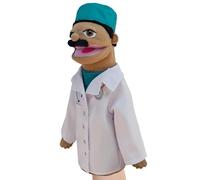 Marionnette Docteur - | Pompier Cuisinier Pompier Fermier Ouvrier Détective Docteur en Peluche, Marionnette à Main en Peluche de Dessin Animé Jouet en Peluche Interactif pour Jeu Interactif par