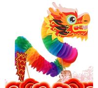 Marionnette dragon en papier, guirlande de dragon chinoise portable 3D, année décorative de la marionnette à faire soi-même, kit de marionnettes lunaire pour le Nouvel An pour le printemps festival