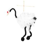 Marionnette en forme de grue, jouet interactif avec corps en peluche douce | Marionnettes éducatives interactives faites à la main pour enfants, jeu créatif d'apprentissage d'anniversaire, grue Ma