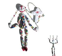 Marionnette Faite à la Main, marionnette en Argile polymère sculptée à la Main avec chaîne perlée, marionnettes à Cordes Amusantes, décoration Vintage, pièce d'art de Collection (1Pcs)