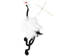 Marionnette Grue - Jouet Doux fabriqué à la Main, à Cordes en Peluche en Bois | Figurine Artisanale créative Interactive pour l'apprentissage, l'éducation, Le théâtre, Les Contes, Anniversaire,