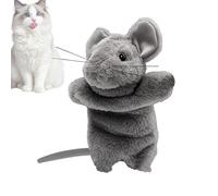 Marionnette Interactive pour Chat - Jouet lutteur en Forme de Souris - en Peluche Douce - Design rembourré Durable - Accessoire de Lutte Animal de Compagnie avec Style Mignon - de Lutte