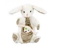 Marionnette Lapin et Chien 25 cm - Histoire d'Ours - Blanc - Enfant Mixte
