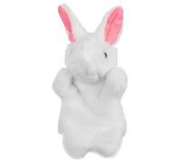 Marionnette Lapin marionnettes à Main en Forme d'animal réaliste et Mignon avec de Longues Oreilles pour Enfants et Adultes, marionnettes en Peluche Douce de 10 Pouces pour la Maison, la materne