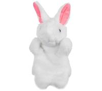 Marionnette lapin réaliste et mignonne avec de longues oreilles pour enfants et adultes - Peluche douce de 25,4 cm - Marionnettes à main pour la maison, la maternelle, la narration - Marionnettes à ma