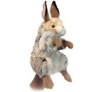 Marionnette Lapin tricolore Beige G