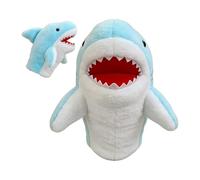 Marionnette Main Requin Peluche | Bâton Gānt Bouche Mobile Jouet | Jeu Parent Enfant Imagination Éducatif | École Maternelle te Théâtre Peluche Interactive