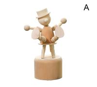 Marionnette Mobile En Bois De Dessin Animé, Figurine De Bureau, Cadeaux, Ornement, Gog, Jouet, Cheval, Girafe, Clown, Décoration Pour La Maison, C E9q4