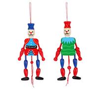 Marionnette pour Garçons Et Filles Lot De 2 Jouets en Bois Réutilisables pour Décorations Aléatoire