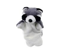 Marionnette raton laveur - 25 x 15 cm chat lutte jouet marionnette à main peluche chat animal | poupée interactive de lutte d'animaux en peluche mignonne