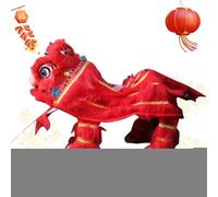 Marionnette traditionnelle chinoise, danse du lion Marionnette chinoise traditionnelle avec fil et tige, jouet artisanal fait à la main pour les fêtes de divertissement à la maison Art | Spectacle de