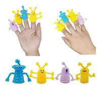 Marionnettes à Doigt mciskin, 8pcs Marionnettes à Main Monstre Jouet Éducatif, PVC Sûr et Durable, pour Enfants, Couleur Aléatoire