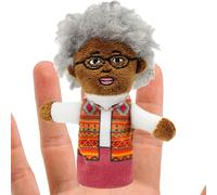 Marionnettes à doigts d'histoire, marionnettes à doigts en peluche | Marionnette de contes de personnes noires de dessins animés | Marionnette de contes de personnes noires africaines de dessin animé
