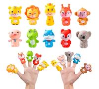 Marionnettes à Doigts en Caoutchouc,10 Pièces Mini Animaux Poupées Jeux Montessori Jouets Éducatifs Anniversaire Jeux Ecoles Cadeau pour Enfants Fille Garcon