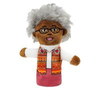 Marionnettes à doigts noires pour - Jouets en peluche de marionnettes de doigt de dessins animés - Personnages familiaux Marionnette africaine avec le doigt
