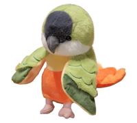 Marionnettes À Doigts Perroquet en Peluche, Adorables Animaux en Peluche Figurines À Doigts Souples Jouet pour Halloween Fête Scolaire(Orange)