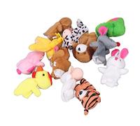 Marionnettes à Main, 12 Pcs Jouent Apprenez Les Marionnettes de Doigt Animal Doux Confortable Mignon Doux Cour Cour en Peluche pour Plus de 3 Ans