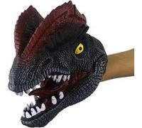 Marionnettes à main animaux dinosaure caoutchouc gants de jeu pour enfant - Dilophosaurus 16*16cm Vert G