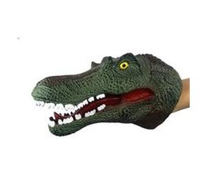 Marionnettes à main animaux dinosaure caoutchouc gants de jeu pour enfant - Spinosaure 13*22cm Vert G