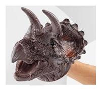 Marionnettes à main animaux dinosaure caoutchouc gants de jeu pour enfant - Tricératops 17*19cm noir G