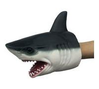 Marionnettes à main animaux requin caoutchouc gants de jeu pour enfant 16*15.5cm Gris G