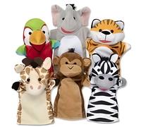 Melissa & Doug Marionnettes à mains Ensemble Safari (6 pièces) multicolore pour enfant 2 ans+