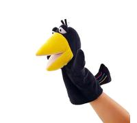Marionnettes À Main Corbeau, Jouet en Peluche Corbeau Poupées Réaliste avec Bouche De Travail, Jouets Éducatifs Interactifs pour en/fants, pour Théâtre du Spectacle