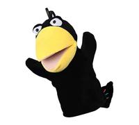 Marionnettes à Main - d'action Corbeau pour - avec Bouche Fonctionnelle - Jouet en Peluche pour Professeur de théâtre de Spectacle - Éducation précoce - Jeu de rôle