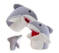 Marionnettes à main d'animaux, jouet en peluche douce - marionnette requin en peluche jouets pour raconter des histoires, pour et filles, famille, utilisation dans la salle de bain, la piscine