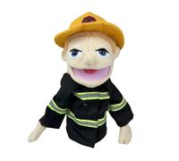 Marionnettes À Main De Jeu De Rôle - Marionnette De Pompier - Cuisinier, Pompier, Agriculteur, Ouvrier, Détective, Médecin, Jouet En Peluche | Jouet Interactif D'éducation Précoce Parent-enfant Pour C
