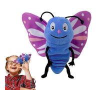 Marionnettes à main en forme d'animal - Jouet papillon - Jouet mignon en peluche - à insectes - Affiche le temps de jeu, les écoles, la narration des histoires, le jeu de rôle