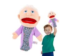 Marionnettes À Main | Jouet De Marionnette en Peluche Grand-père | Marionnettes Familiales Comprenant Maman, Papa, Frère Et Sœur | Jouets De Jeu De Rôle en Peluche Douce pour, Jeu Créatif, Pla