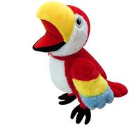 Marionnettes à main Marionnette à main perroquet avec bouche mobile Marionnettes animales interactives Oiseau en peluche Animaux en peluche pour jeu de rôle Spectacle Théâtre Conte de Noël Anniversai