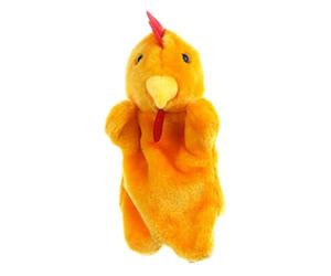 Marionnettes à Main Poulet - marionnette Douce Coq Poule en Peluche | 27 cm marionnette Animal en Peluche pour | marionnette Interactive éducation précoce père Fils pour Action Jardin