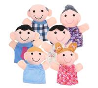 Marionnettes à Main pour - 6X Ensemble de Membres de la Famille en Peluche, marionnettes à Chaussettes Souples, Accessoires de théâtre de Jeu de rôle Amusants, Figurines de Narration interacti
