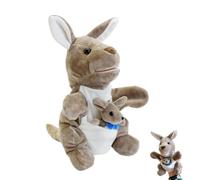 Marionnettes à main pour enfants - En coton PP doux - 30 cm - Kangourou - Marionnette à main - Théâtre casperle - Jouet en peluche - Pour l'enseignement du récit - Cadeau d'anniversaire pour enfants