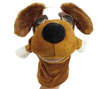 Marionnettes à Main pour Enfants et Adultes, marionnette à Main en Peluche Douce de 10, 6 Pouces avec Bouche Mobile et Grands Yeux, marionnette de Chien raconter des Histoires Mignonnes pour l