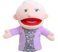 Marionnettes à Main pour l'école, Spectacles interactifs, Jeux de rôle, Jouets avec Bouche Mobile pour Enfants et Adolescents Peluche Baleine GéAnte (Purple, 30cm)