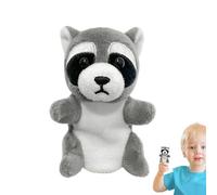 Marionnettes d'animaux | Peluche et coton PP | Hauteur 9 cm | Marionnettes à doigts douces pour les tout-petits, | panda, léopard | Apprentissage précoce des histoires