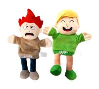 Marionnettes Émotionnelles en Peluche, avec Enseignement De L'étiquette Sociale, 30x20cm, Marionnette À Main Familiales, Marionnettes À Main Émotionnelles, pour Garçons, Filles, Maison, École