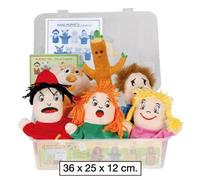 Marionnettes émotions pour enfants - Valisette avec CD audio - Gris