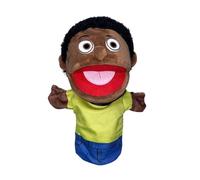 Marionnettes en Peluche À Main - Marionnettes De Famille Noires De Dessin Animé, Grands-Parents À Large Bouche, Maman Papa | Marionnette À Mains Et Mouvements De Bouche Flexibles, Jouet Éducatif pour