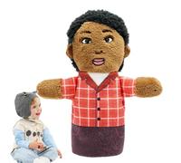 Marionnettes en peluche pour enfants | Marionnettes à doigts pour raconter des histoires de personnes noires de dessins animés - Marionnettes africaines en peluche pour raconter hi