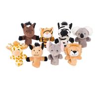 TOYS PURES - 15.125 - Set de 8 Marionnettes de doigts - Aléatoire - Zebre, Lion, Elphant, Girafe, Koala, Tigre, 2 cheveaux