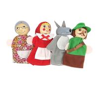 Marionnettes familiales à doigts - Ensemble de 4 jouets en peluche, personnages animaux mignons, mini figurines douces pour raconter des histoires, outil d'apprentissage par jeu de simulation | Éducat