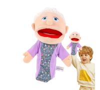 Marionnettes familiales - Ensemble de jouets de rôle en peluche douce avec grand-père, parents, frères et sœurs, poupées de jeu éducatives pour raconter des histoires, jouets de rôle interactifs