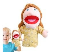 Marionnettes familiales - Marionnette en peluche qui raconte des histoires | Marionnette interactive de jeu d'imagination, maison scolaire avec téléphone portable pour filles, garçons, émotions