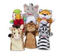 Melissa & Doug Marionnettes à mains Ensemble Safari (6 pièces) multicolore pour enfant 2 ans+