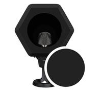 Marisflo Boule d'isolation professionnelle pour microphone avec filtre anti-pop à 2 couches, mousse haute densité, excellente suppression du bruit